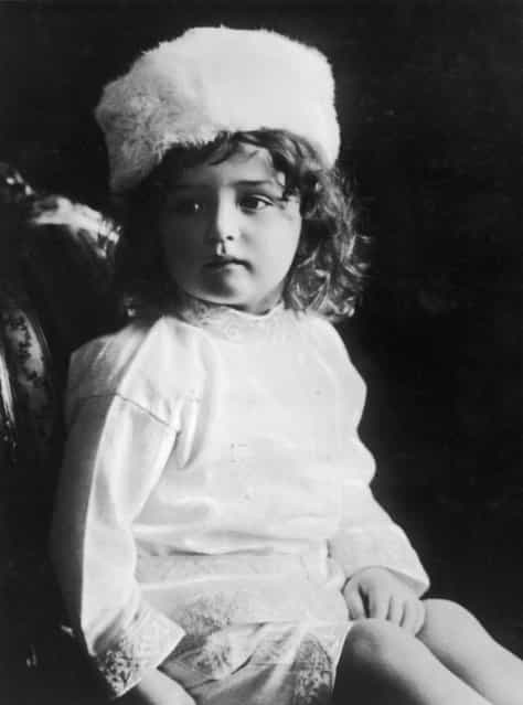 Tsarevich Alexei Nikolaevich of Russia (1904–1918), only son of Tsar Nicholas II, circa 1908. He was murdered with the rest of his family at Yekaterinburg, following the Russian Revolution. (Photo by Keystone)