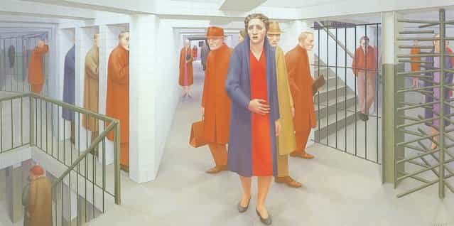 The Subway. Artwork by George Tooker