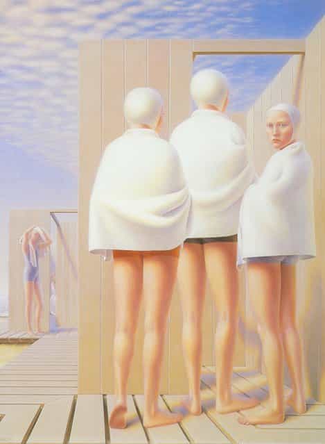 Bathers. Artwork by George Tooker