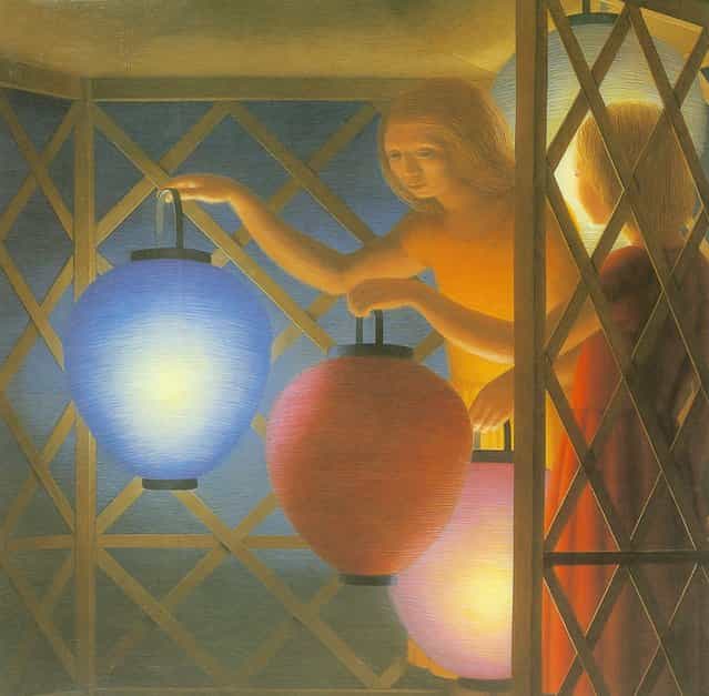 In The Summer House. Artwork by George Tooker