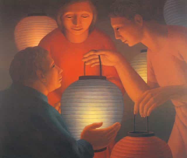 Lanterns. Artwork by George Tooker