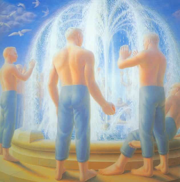Fountain. Artwork by George Tooker