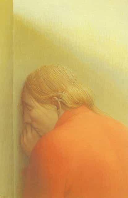 Woman At The Wall. Artwork by George Tooker