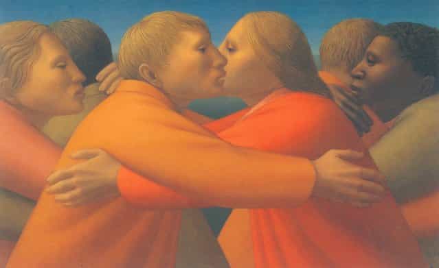 Embrace of Peace. Artwork by George Tooker