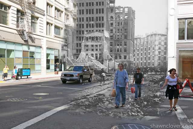 San Francisco Earthquake Mashup 1906 – 2010 by Shawn Clover