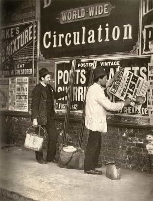 Advertising. (Photo by John Thomson/LSE Digital Library)