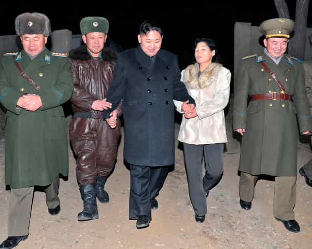 North Korean leader Kim Jong Un visits Unit 1017 of the Korean People's Army Air Force in an undisclosed location in this undated recent picture released by the North's KCNA in Pyongyang, on January 31, 2012. (Photo by Reuters/KCNA)
