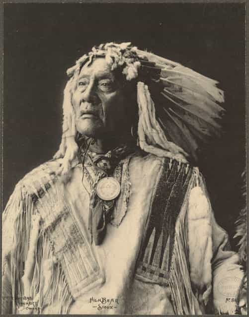 High Bear, Sioux, 1899. (Photo by Frank A. Rinehart)