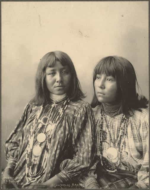 Brushing Against, Little Squint Eyes, San Carlos Apaches, 1899. (Photo by Frank A. Rinehart)