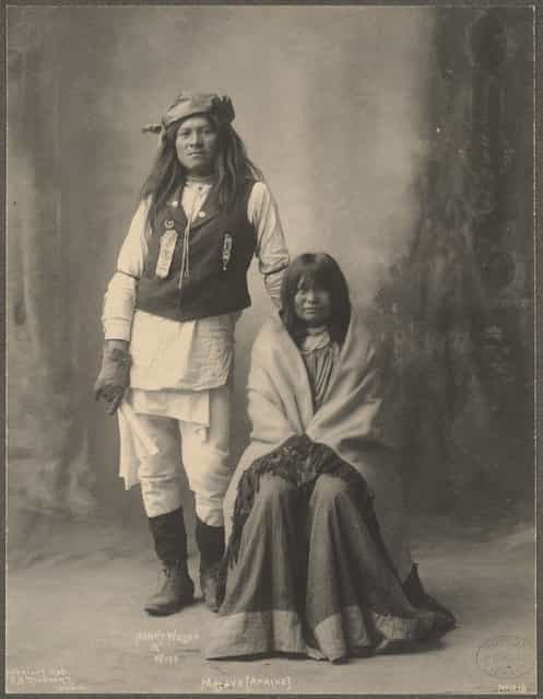 Henry Wilson & Wife, Mojave (Apache), 1899. (Photo by Frank A. Rinehart)