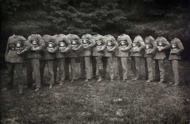 [Group of Thirteen Decapitated Soldiers] by Unknown, ca. 1910. (Photo courtesy of The Metropolitan Museum of Art)