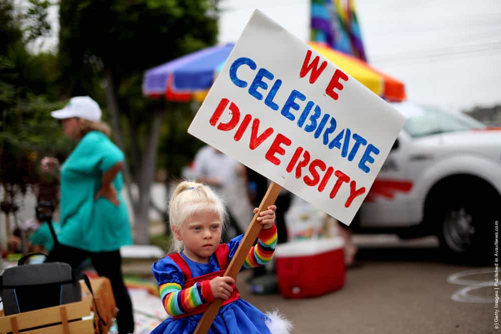 Active Duty Military Members March In San Diegos Gay Pride Parade