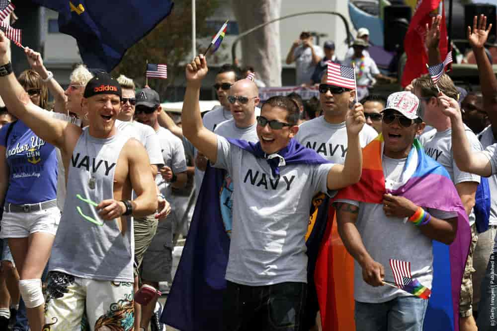 Active Duty Military Members March In San Diegos Gay Pride Parade