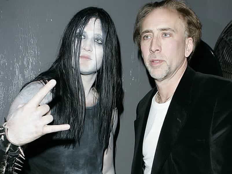 Weston Cage, son of actor Nicolas Cage and a cast member in the vampire  film Raven, poses at the premiere of the film at the Academy of  Television Arts & Sciences in