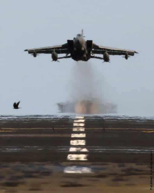 Activity At RAF Bases Ahead Of The Implementation Of A No Fly Zone Over Libya.