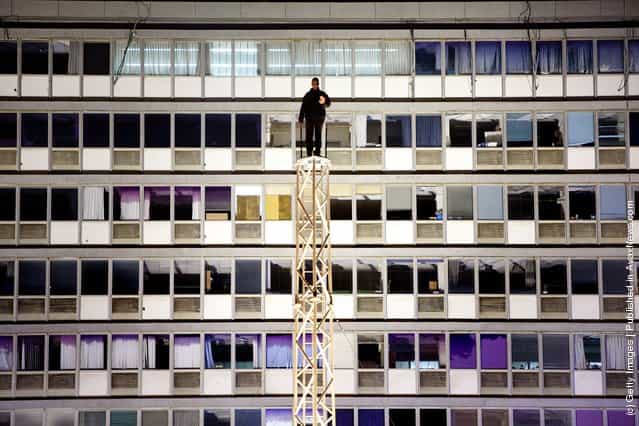 Magician Hezi Dean Performs Stunt Between Tel Aviv Skyscrapers