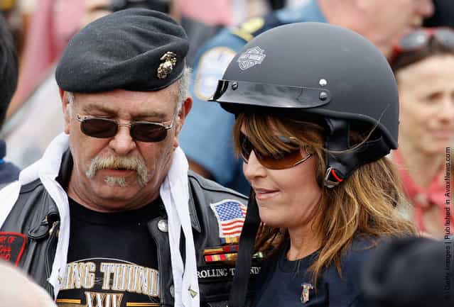 Sarah Palin Joins Rolling Thunder Rally In Washington DC.