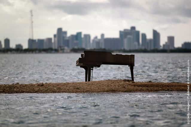 Mysterious Piano Appears In Middle Of Biscayne Bay