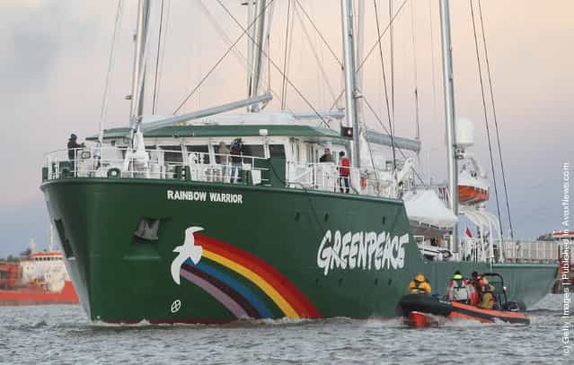 New Rainbow Warrior III Arrives At Hamburg Port