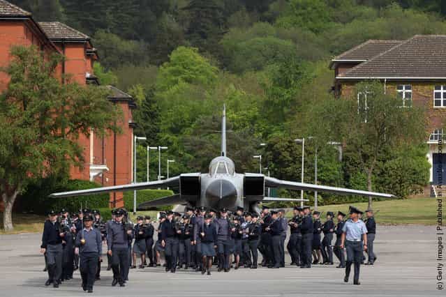 RAF Route Liners Practice Ahead Of The Royal Wedding
