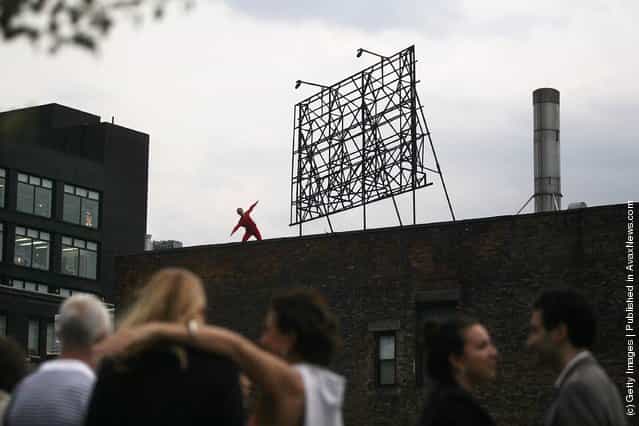 Dance Troupe Performs On New York City's High Line Park