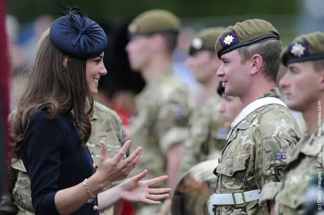 The Duke And Duchess Of Cambridge Attend The Irish Guards Medal Parade
