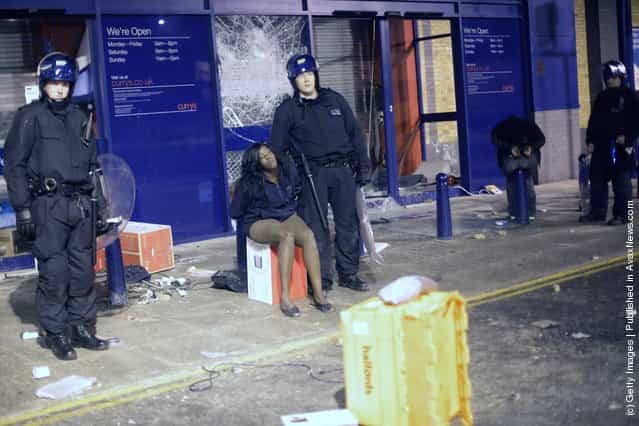 Rioting in Tottenham in North London