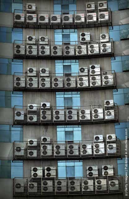 Wall Of Air Conditioners In Fuzhou