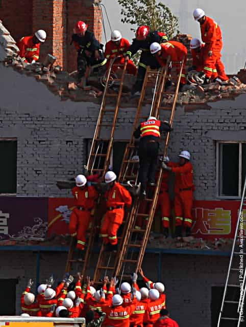 Fire Fighting Drill Held In Changchun