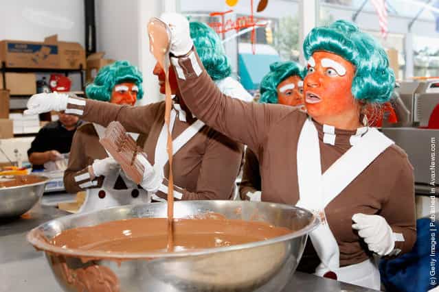 Chef Jacques Torres celebrates the 40th Anniversary of Willy Wonka & The Chocolate Factory with Oompa Loompas