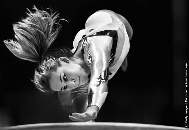Giulia Steingruber of Switzerland competes in the Vault apparatus final during day nine of the Artistic Gymnastics World Championships Tokyo 2011