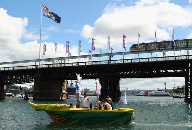 Darwins Beer Can Boat Cruises Into Sydney Harbour