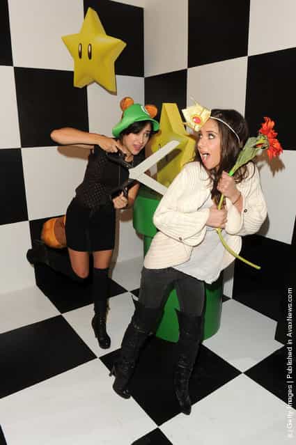 Actresses Zelda Williams and Kelly Monaco attend Nintendo's celebration of the launch of Super Mario 3D