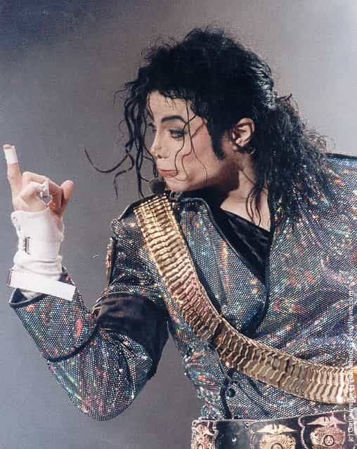 Singer Michael Jackson performs on stage