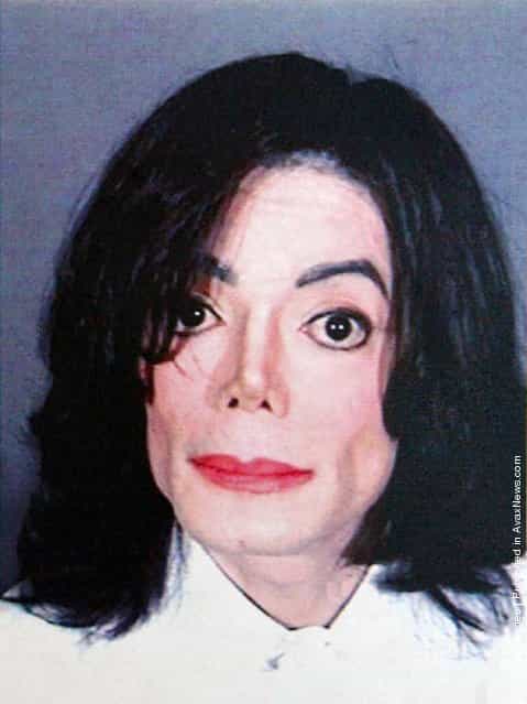 Singer Michael Jackson is shown in a mug shot after he was booked on multiple counts for allegedly molesting a child November 20, 2003 in Santa Barbara, California