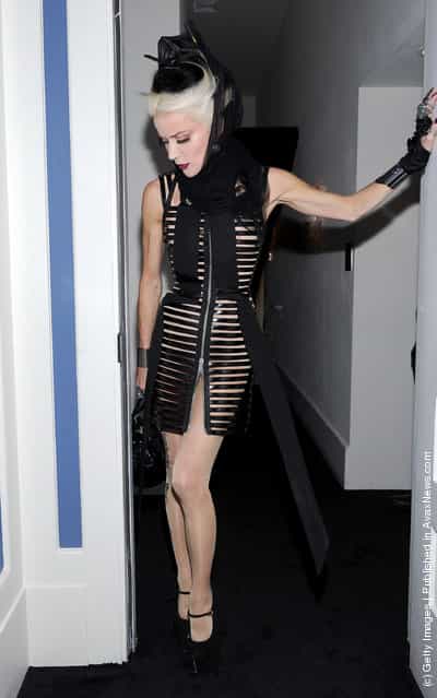 Daphne Guinness attends Daphne Guinness for MAC Collection dinner at the Soho House Miami