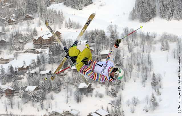 Dimitry Reiherd of Kazakhstan during the FIS Freestyle Ski World Cup Dual Moguls