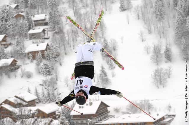 Sho Endo of Japan during the FIS Freestyle Ski World Cup Dual Moguls