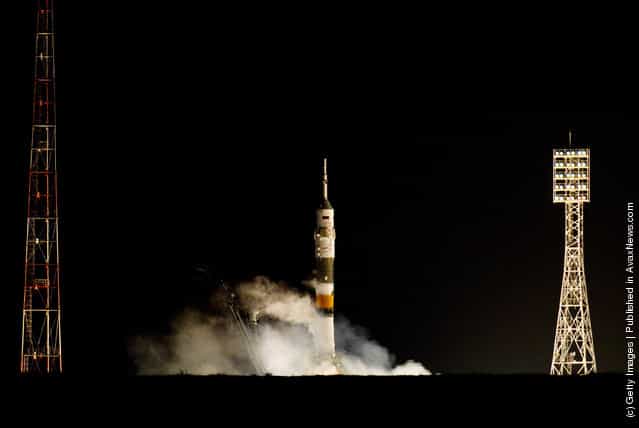 The Soyuz TMA-03M rocket launches on December 21, 2011 at Baikonur Cosmodrome in Kazakhstan