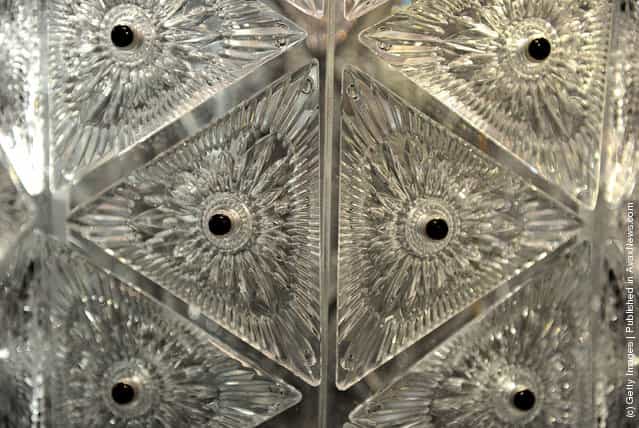 Installation Of 288 New Waterford Crystal Triangles On The 2012 Times Square New Years Eve Ball
