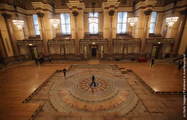 St. Georges Halls Rare Minton Floor Tiles Are Prepared For Public Display