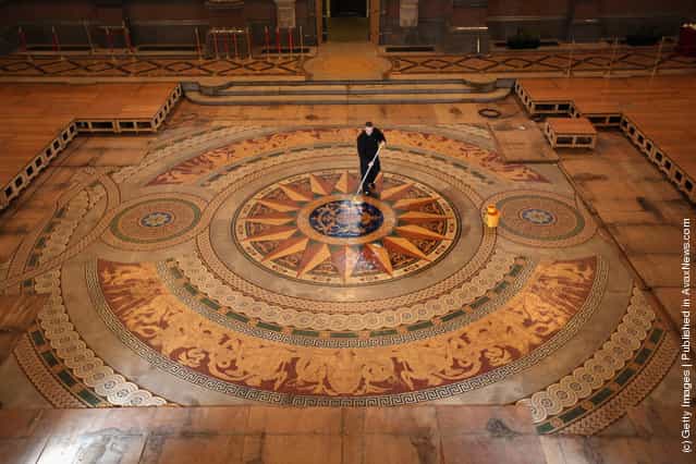 St. Georges Halls Rare Minton Floor Tiles Are Prepared For Public Display
