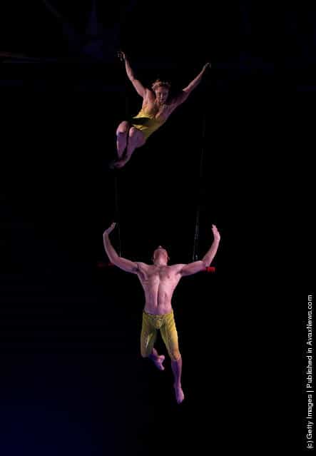 Artists from Cirque Du Soleil: Totem perform at Royal Albert Hall in London