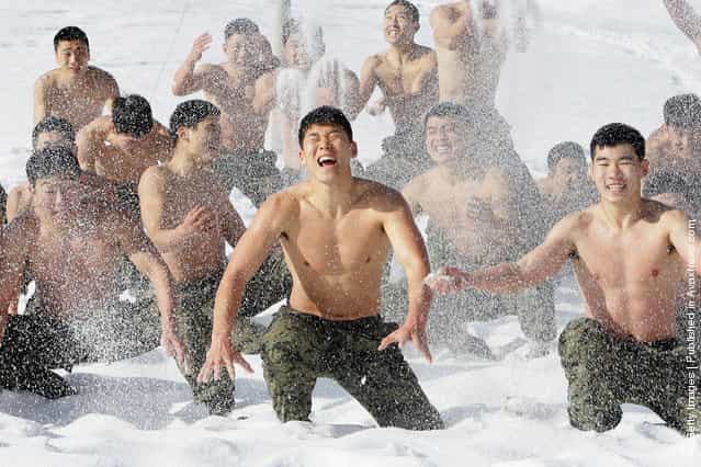 South Korean Special Forces Participate In Winter Training Exercises