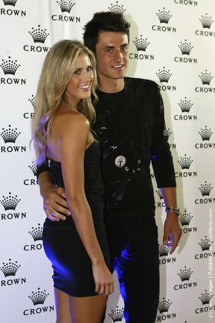Bernard Tomic of Australia arrives at the 2012 Australian open Players Party