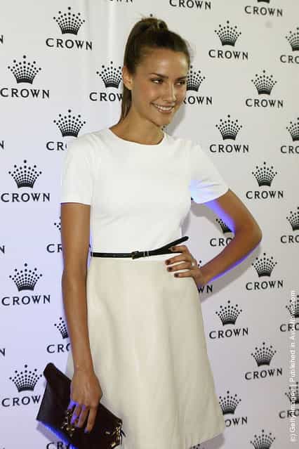 Rachael Finch arrives at the 2012 Australian open Players Party at Crown Towers