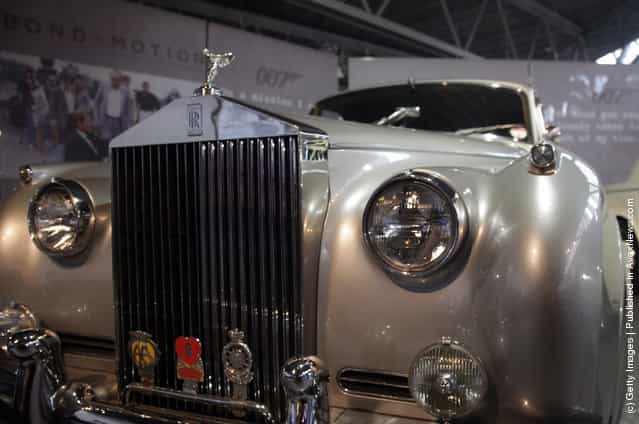 A Rolls-Royce Silver Cloud II that was used in the James Bond film A View To A Kill and is currently being displayed at the Bond In Motion exhibition
