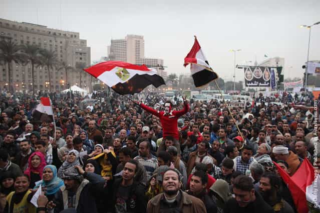 Egyptians Prepare In Tahrir Square For The First Anniverary Of The Revolution
