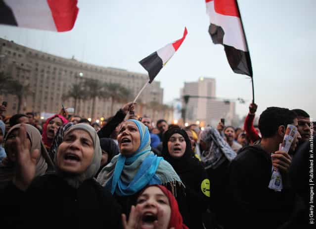Egyptians Prepare In Tahrir Square For The First Anniverary Of The Revolution