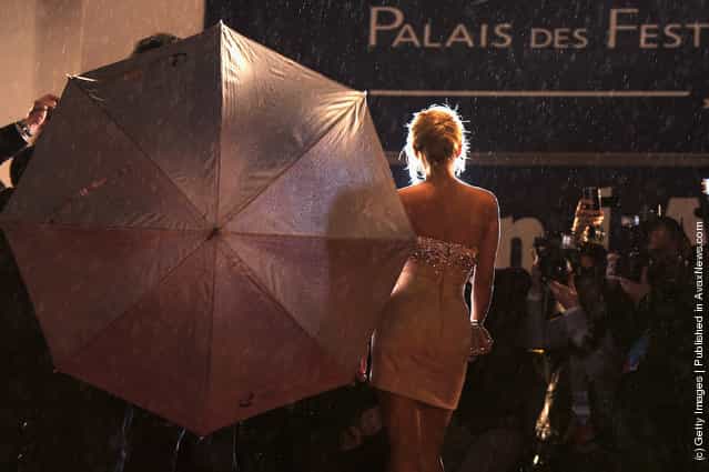 Shakira poses as she arrives at NRJ Music Awards 2012 at Palais des Festivals